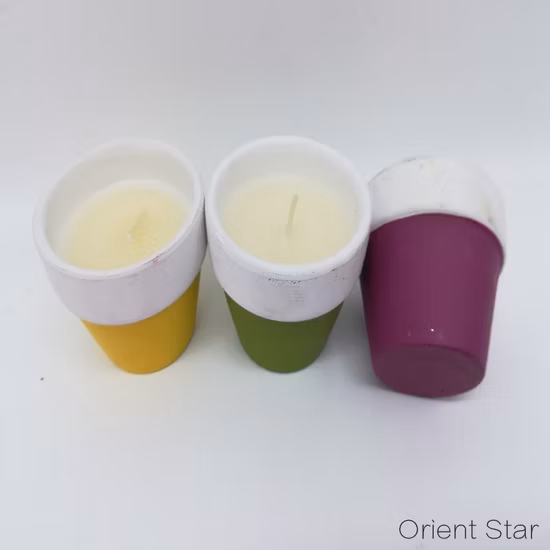 Marmorierte Keramik-Duftkerzen, Heimdekoration, Hochzeits-Atmosphärenkerzen, Aromatherapie-Kerzen